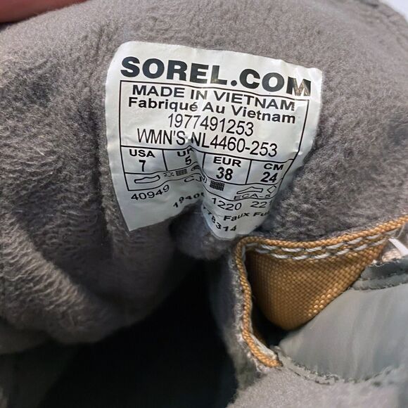 Sorel Explorer II‎ Joan Brown Leather Felt WP Winter Boots Women's Size 7 EU 38 - Picture 10 of 11
